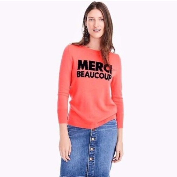 J CREW Merci Beaucoup Cashmere Sweater. Size m 100% cashmere - Picture 2 of 5